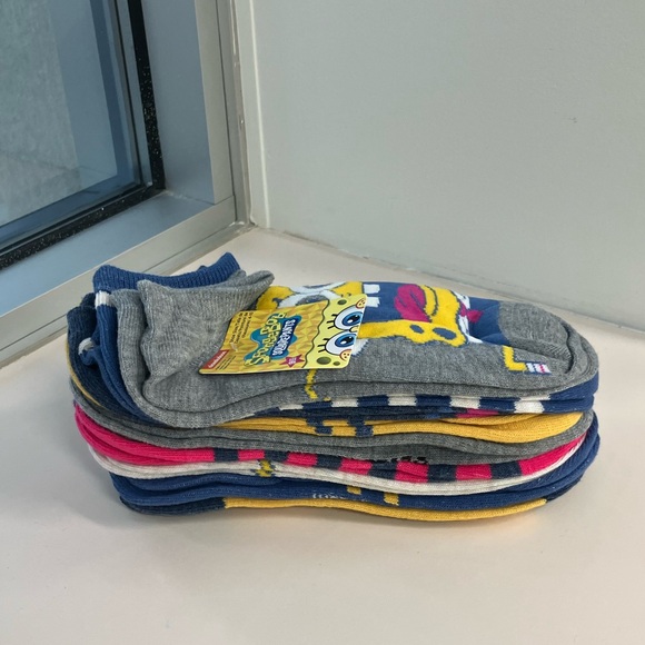 SpongeBob Squarepants Ankle Socks 9-Pack - Picture 3 of 9